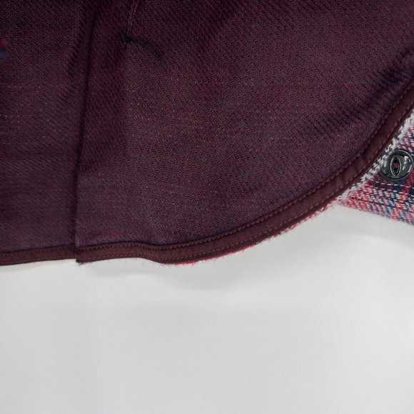 John Varvatos Neil Flannel Plaid Long Sleeve Button Down Shirt Reversible XS Red - Picture 8 of 8